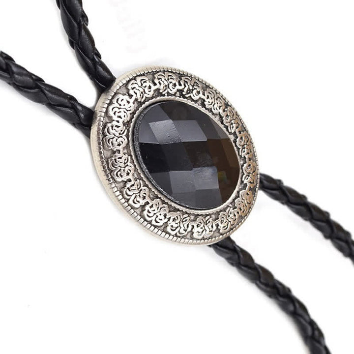 Corbata de bolo con diseño de piedra natural y rodeo novedoso