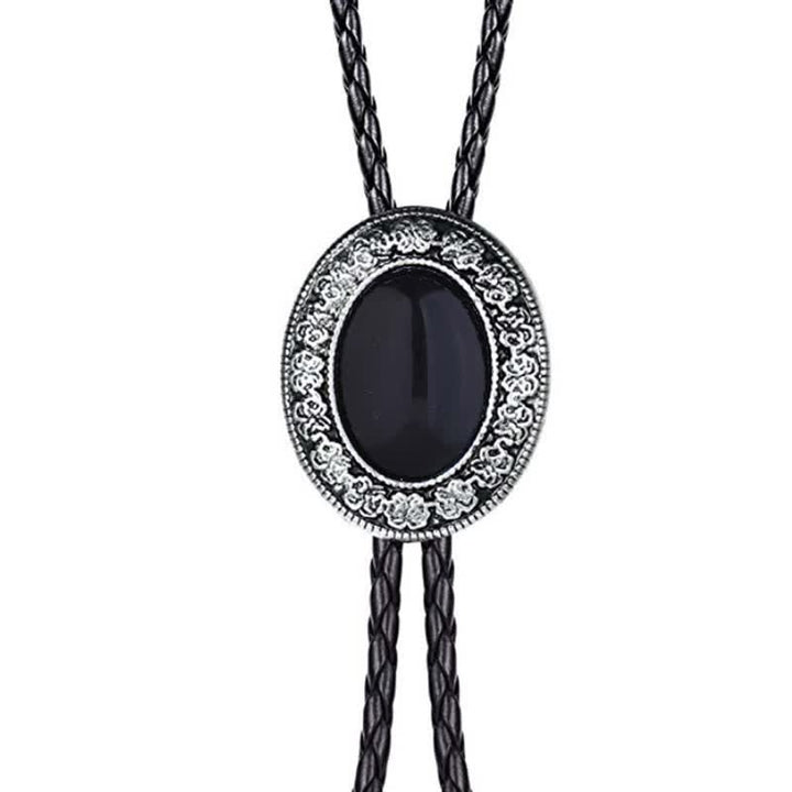 Corbata de bolo con diseño de piedra natural y rodeo novedoso