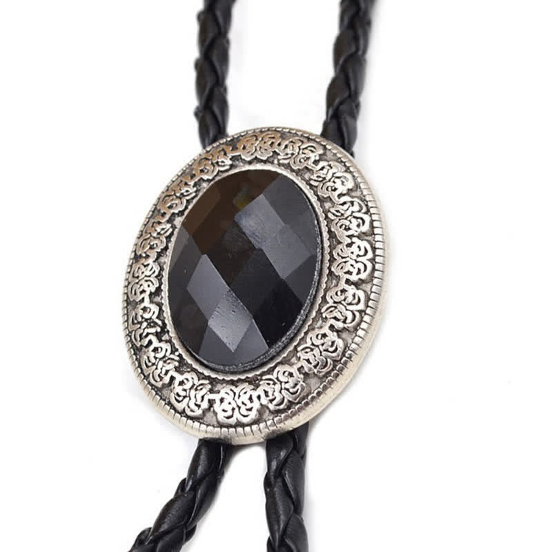 Corbata de bolo con diseño de piedra natural y rodeo novedoso