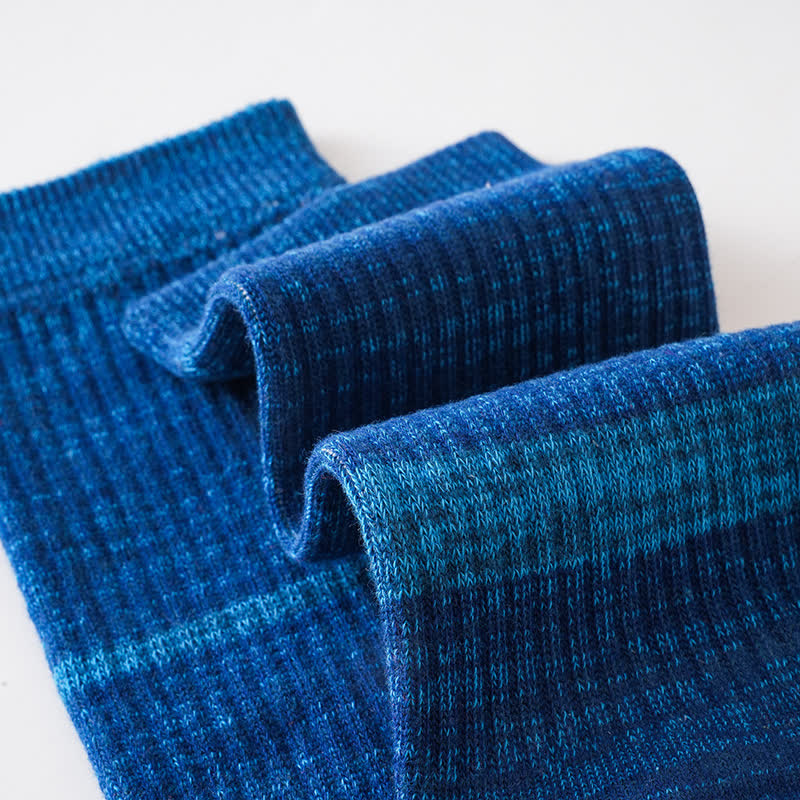 Calcetines de cinco dedos a rayas de colores y cómodos hasta media pantorrilla para hombre