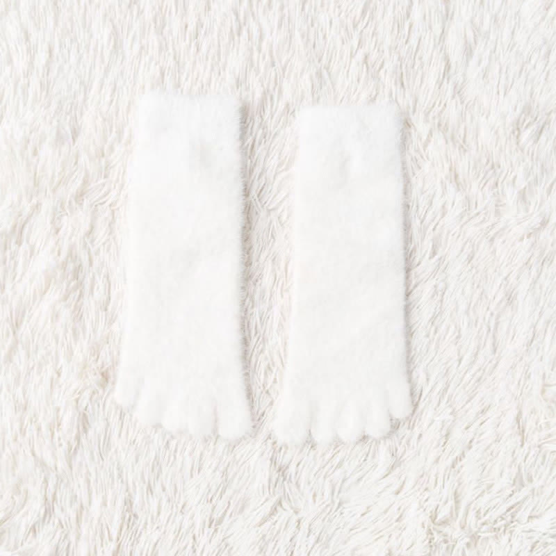 Calcetines de dormir de polar coral con cinco dedos divididos para mujer