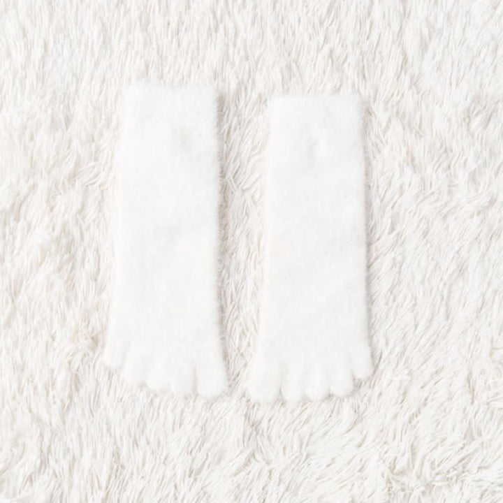 Calcetines de dormir de polar coral con cinco dedos divididos para mujer