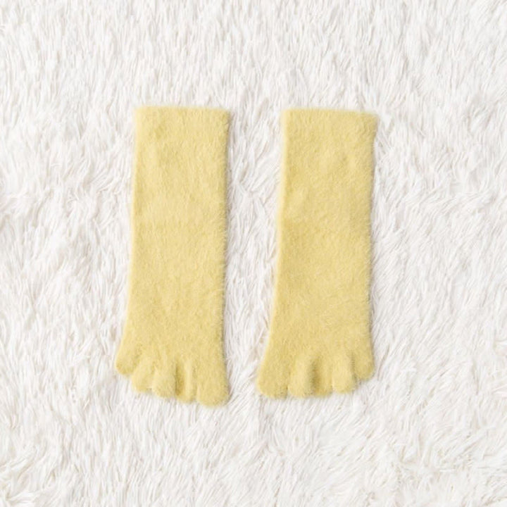 Calcetines de dormir de polar coral con cinco dedos divididos para mujer