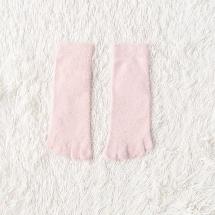Calcetines de dormir de polar coral con cinco dedos divididos para mujer