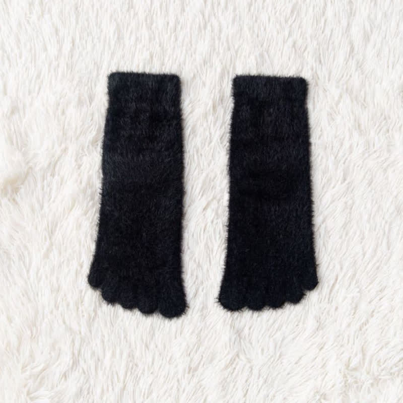 Calcetines de dormir de polar coral con cinco dedos divididos para mujer