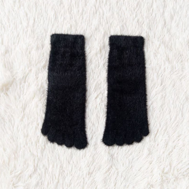 Calcetines de dormir de polar coral con cinco dedos divididos para mujer