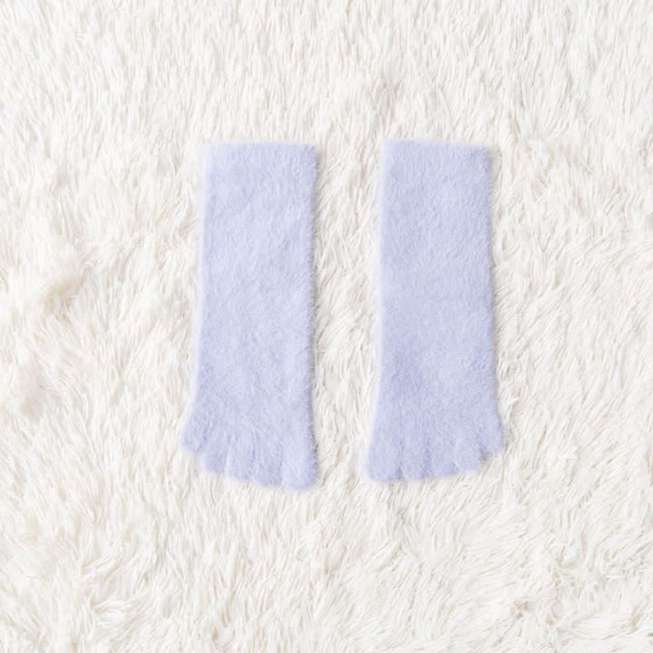 Calcetines de dormir de polar coral con cinco dedos divididos para mujer