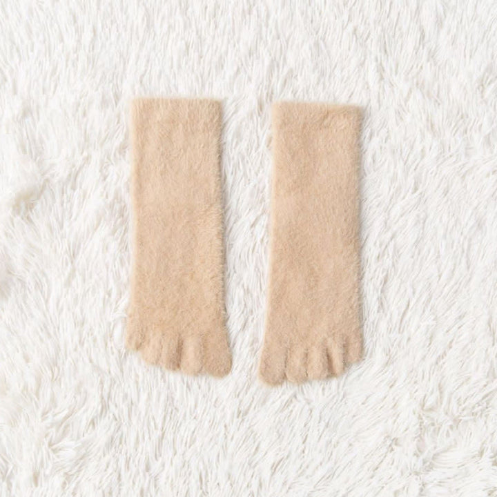 Calcetines de dormir de polar coral con cinco dedos divididos para mujer