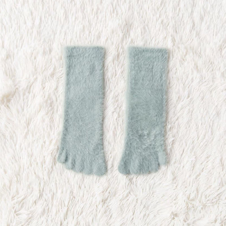 Calcetines de dormir de polar coral con cinco dedos divididos para mujer