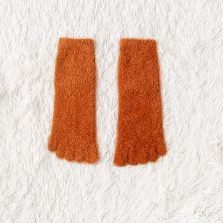 Calcetines de dormir de polar coral con cinco dedos divididos para mujer