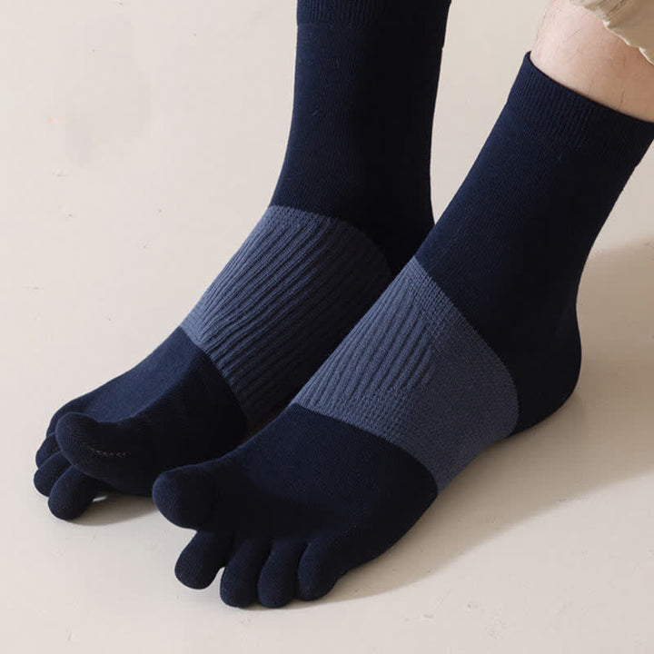 Calcetines de algodón puro con cinco dedos divididos para hombre