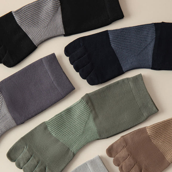 Calcetines de algodón puro con cinco dedos divididos para hombre