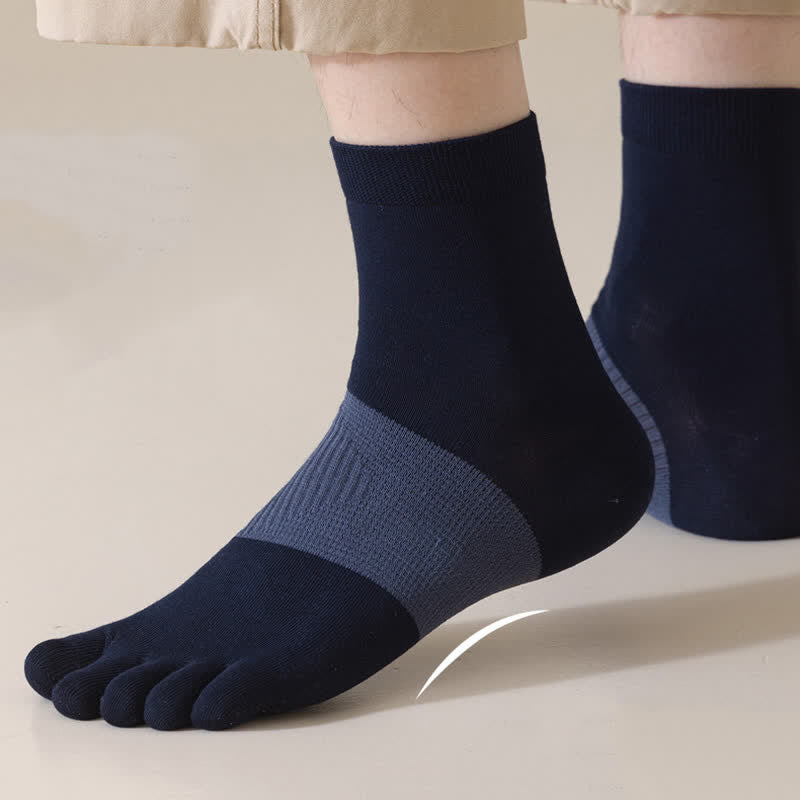 Calcetines de algodón puro con cinco dedos divididos para hombre