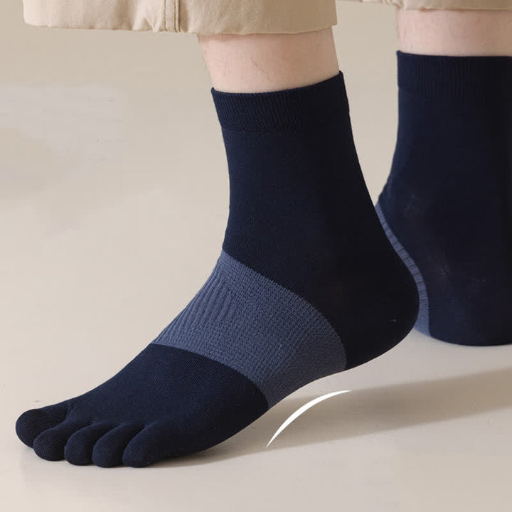 Calcetines de algodón puro con cinco dedos divididos para hombre