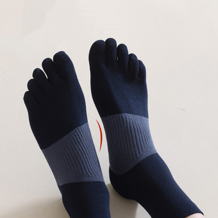 Calcetines de algodón puro con cinco dedos divididos para hombre