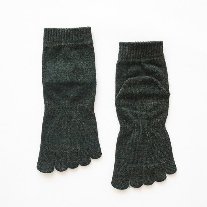 Calcetines tobilleros de algodón de cinco dedos estilo retro para hombre