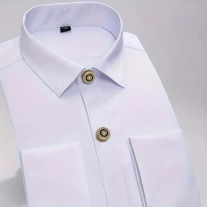 Juego de 1 par de gemelos con botones a presión elegantes y novedosos para hombre