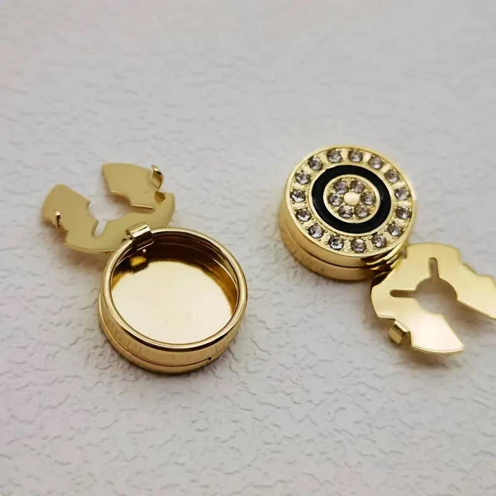 Juego de 1 par de gemelos con botones a presión elegantes y novedosos para hombre