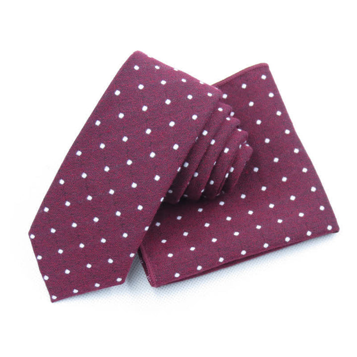 Conjunto de 3 corbatas de lazo elegantes con lunares para hombre