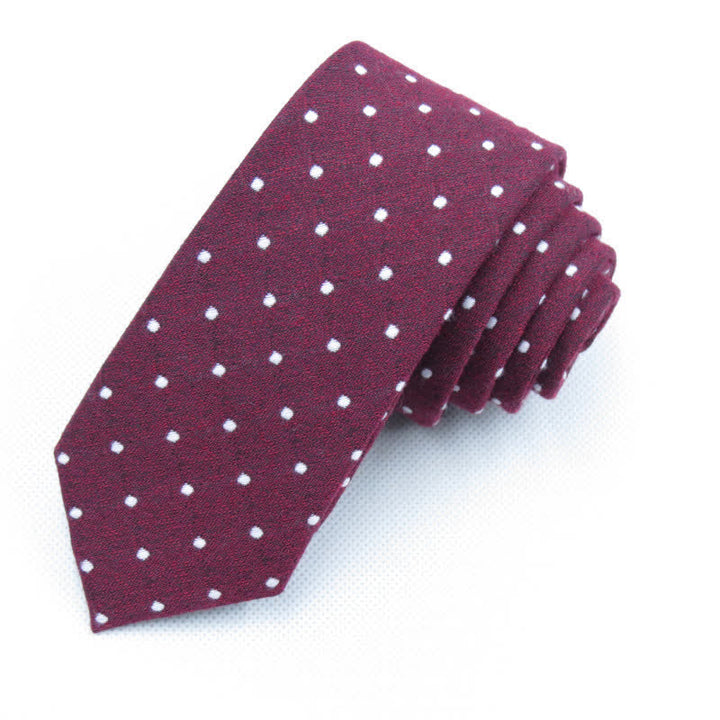 Conjunto de 3 corbatas de lazo elegantes con lunares para hombre