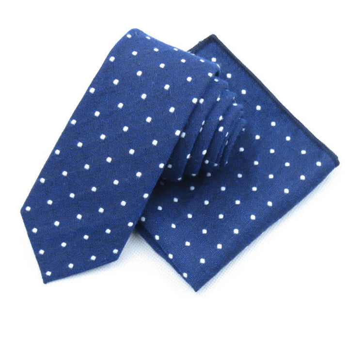 Conjunto de 3 corbatas de lazo elegantes con lunares para hombre