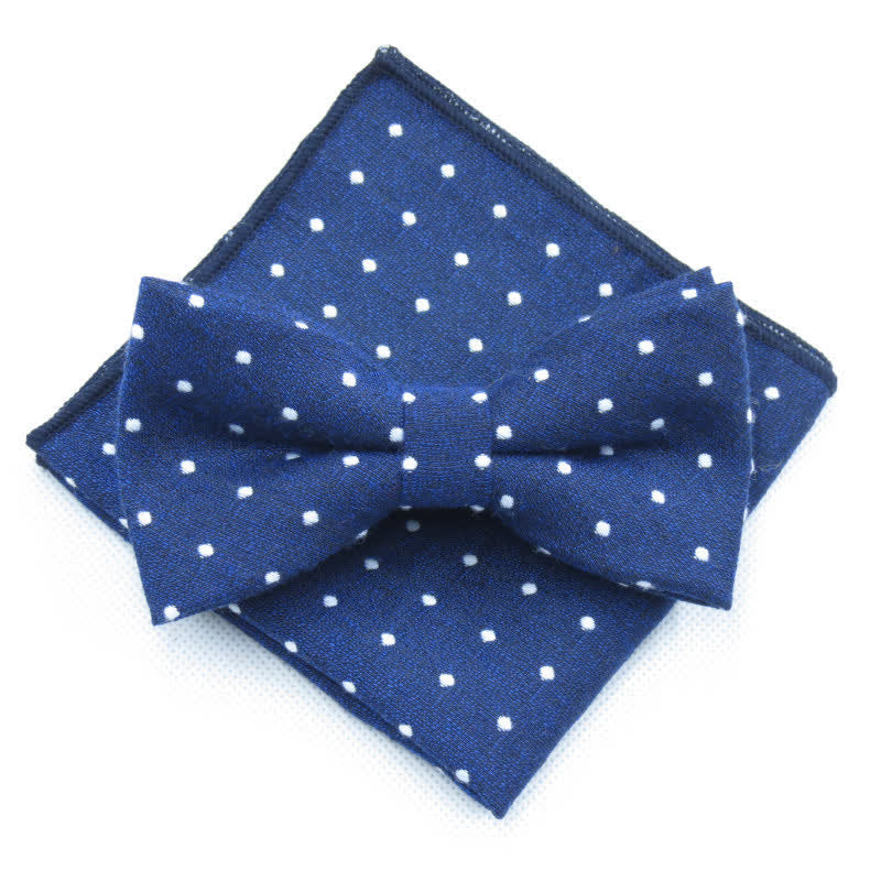 Conjunto de 3 corbatas de lazo elegantes con lunares para hombre