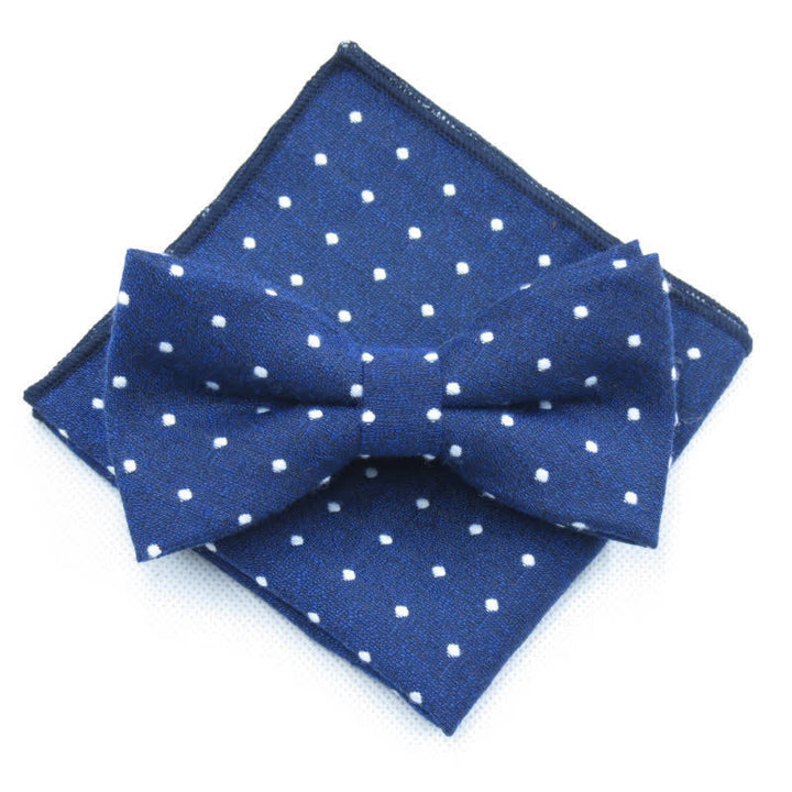 Conjunto de 3 corbatas de lazo elegantes con lunares para hombre
