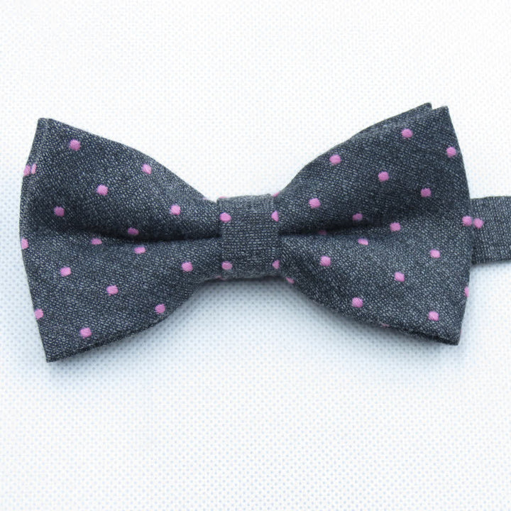 Conjunto de 3 corbatas de lazo elegantes con lunares para hombre