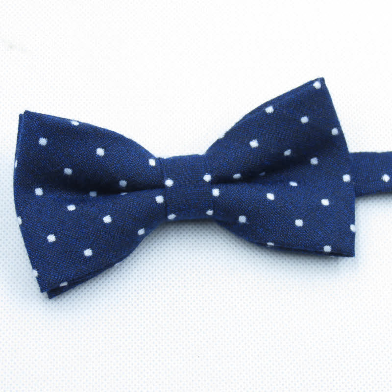 Conjunto de 3 corbatas de lazo elegantes con lunares para hombre