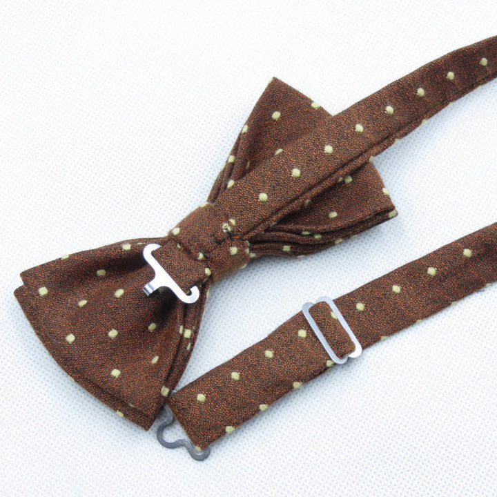 Conjunto de 3 corbatas de lazo elegantes con lunares para hombre