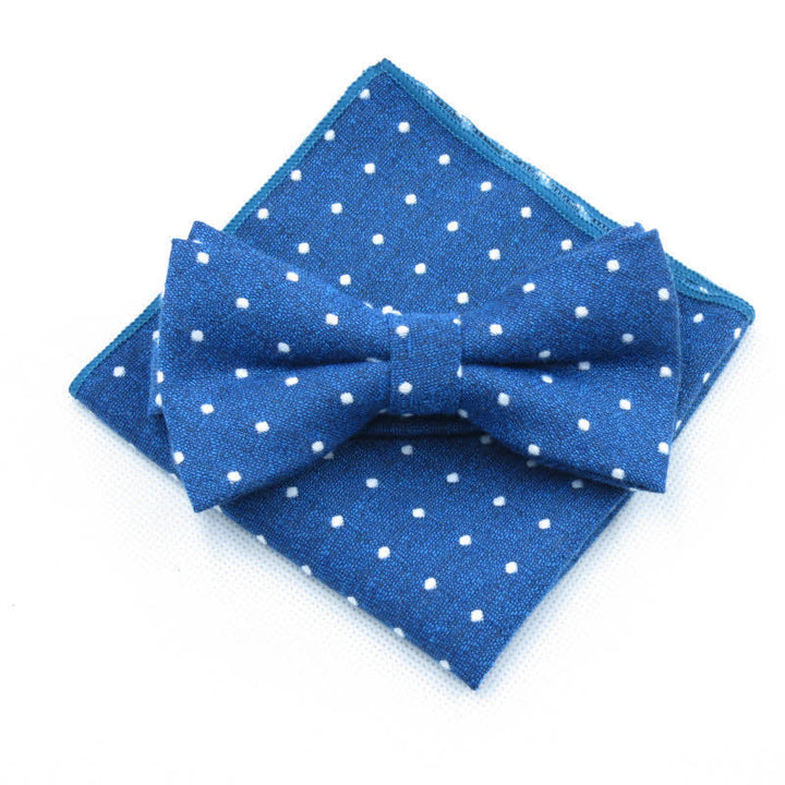 Conjunto de 3 corbatas de lazo elegantes con lunares para hombre