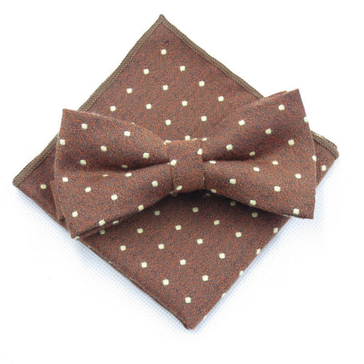 Conjunto de 3 corbatas de lazo elegantes con lunares para hombre