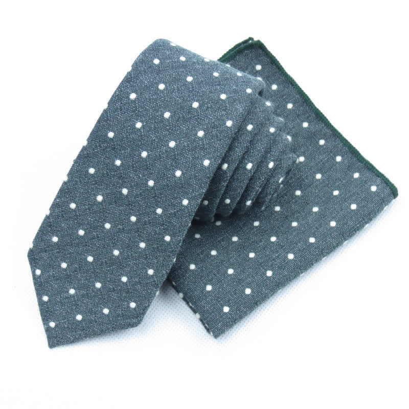 Conjunto de 3 corbatas de lazo elegantes con lunares para hombre