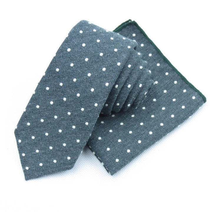 Conjunto de 3 corbatas de lazo elegantes con lunares para hombre