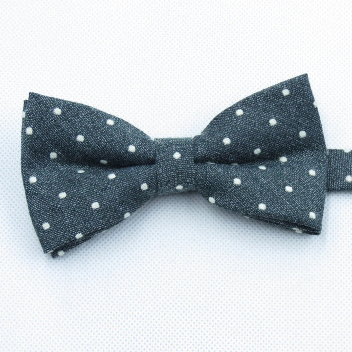 Conjunto de 3 corbatas de lazo elegantes con lunares para hombre