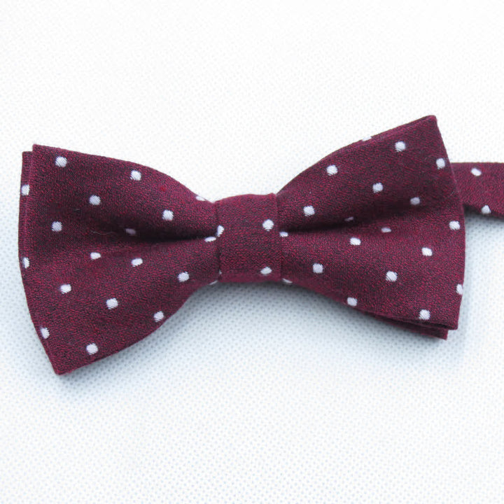 Conjunto de 3 corbatas de lazo elegantes con lunares para hombre