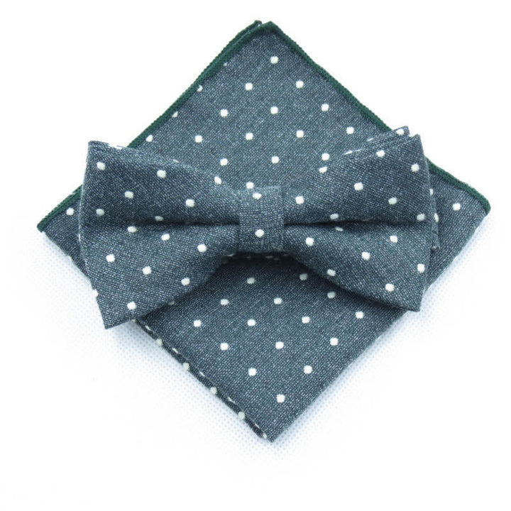 Conjunto de 3 corbatas de lazo elegantes con lunares para hombre