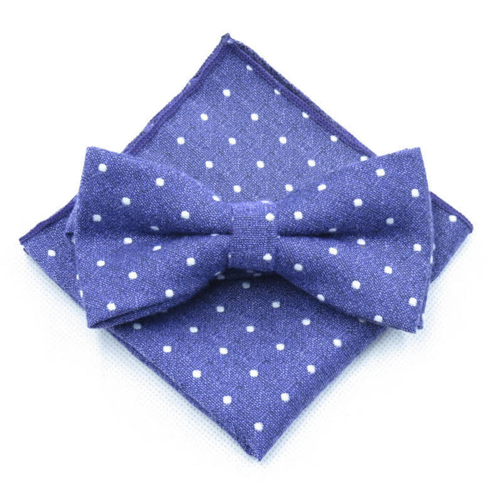 Conjunto de 3 corbatas de lazo elegantes con lunares para hombre