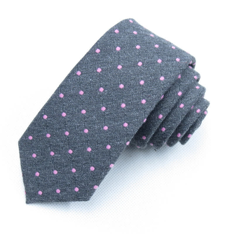 Conjunto de 3 corbatas de lazo elegantes con lunares para hombre