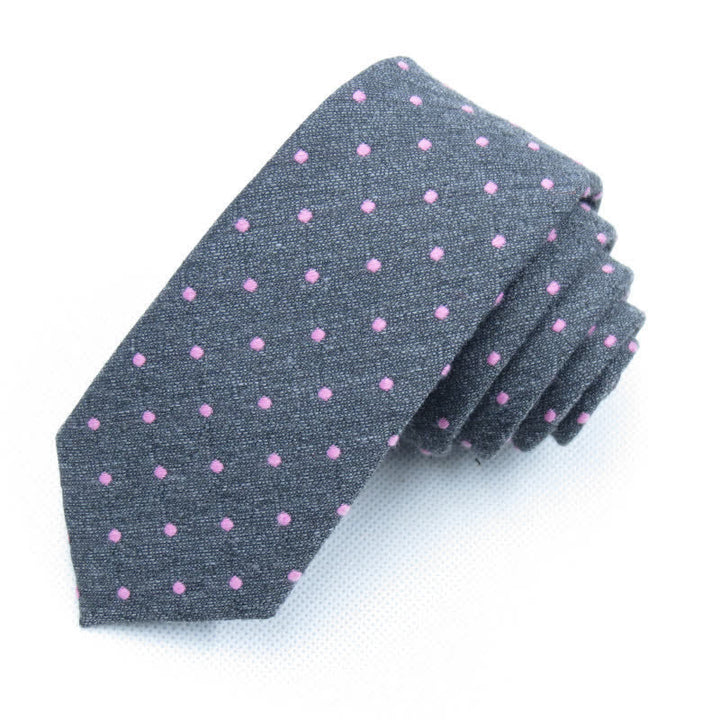 Conjunto de 3 corbatas de lazo elegantes con lunares para hombre