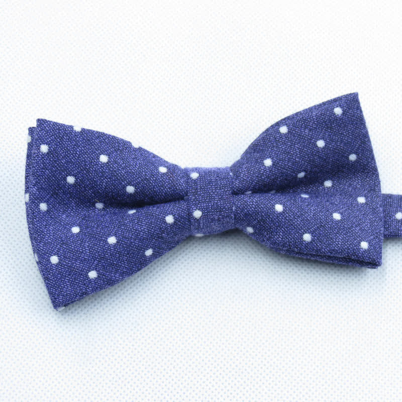 Conjunto de 3 corbatas de lazo elegantes con lunares para hombre