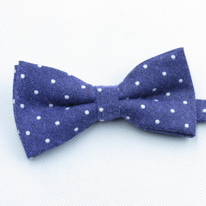 Conjunto de 3 corbatas de lazo elegantes con lunares para hombre