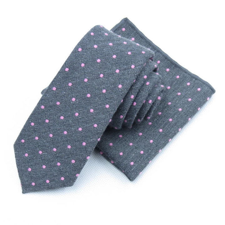 Conjunto de 3 corbatas de lazo elegantes con lunares para hombre