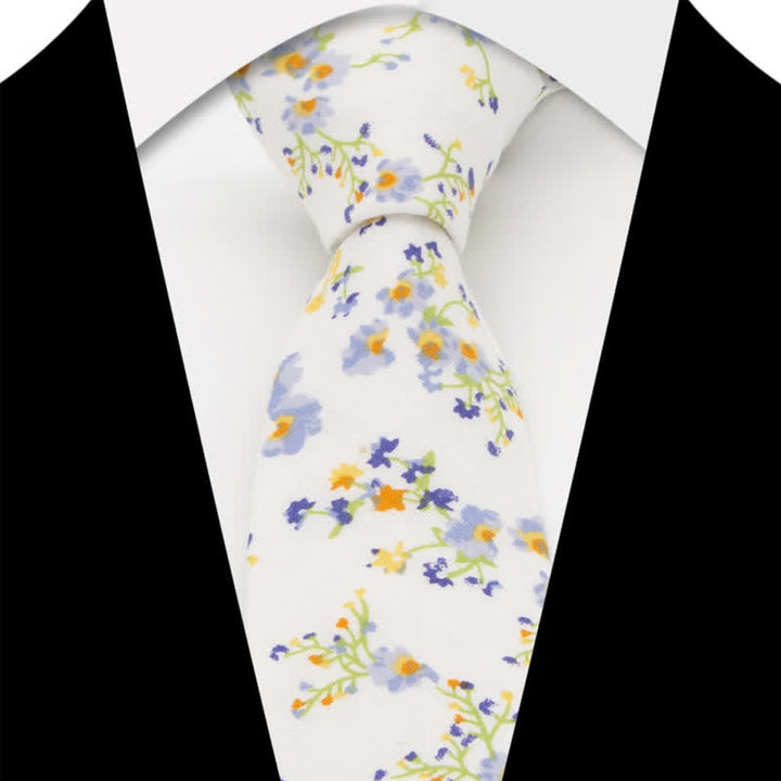 Conjunto de 3 corbatas de lazo de algodón con estampado de cachemira y flores para hombre