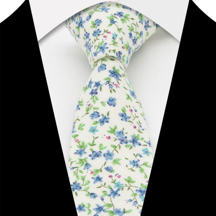 Conjunto de 3 corbatas de lazo de algodón con estampado de cachemira y flores para hombre