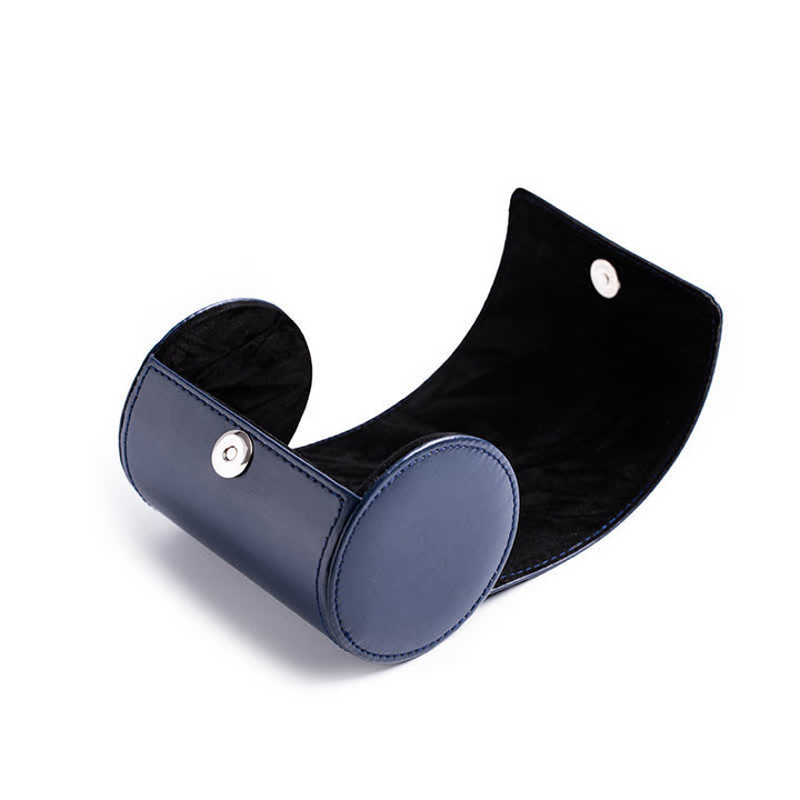 Estuche de cuero con hebilla magnética para guardar corbatas y guardar cosas creativas