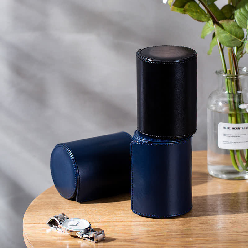 Estuche de cuero con hebilla magnética para guardar corbatas y guardar cosas creativas