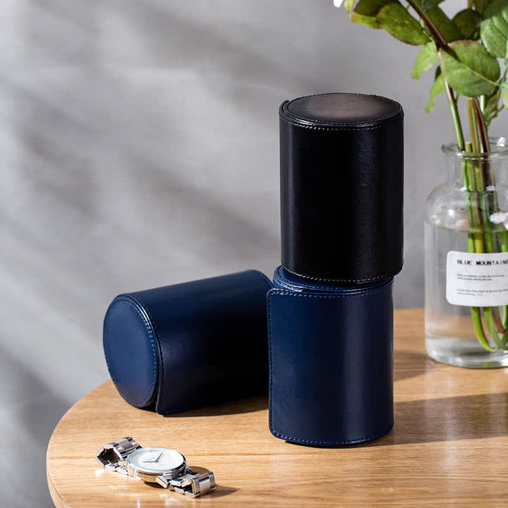 Estuche de cuero con hebilla magnética para guardar corbatas y guardar cosas creativas