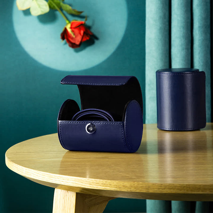 Estuche de cuero con hebilla magnética para guardar corbatas y guardar cosas creativas