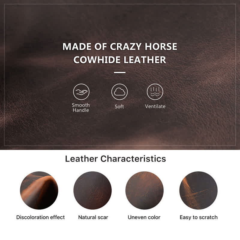 Estuche retro de cuero genuino para corbata Teo